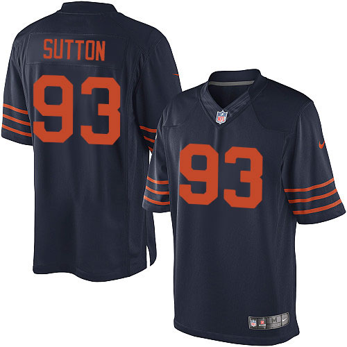 Youth Elite Will Sutton Nike Jersey Navy Blue Alternate - #93 1940s Throwback NFL Chicago Bears